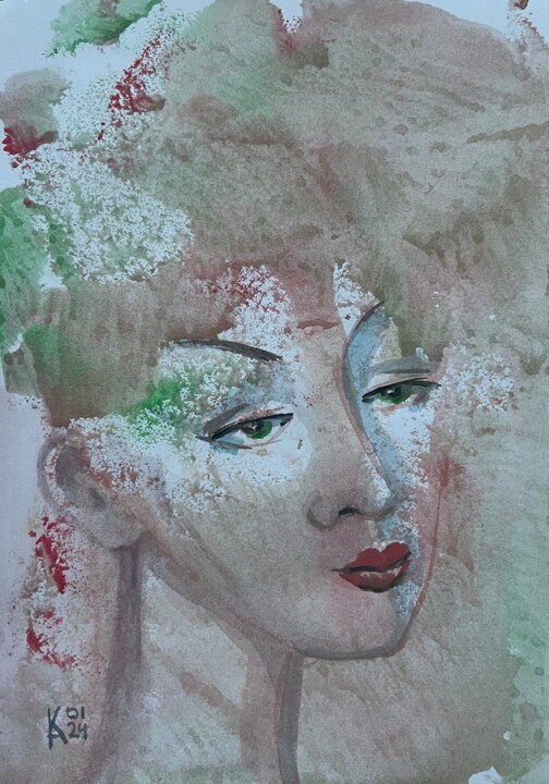 Carefree morning 绘画, 12x9 in