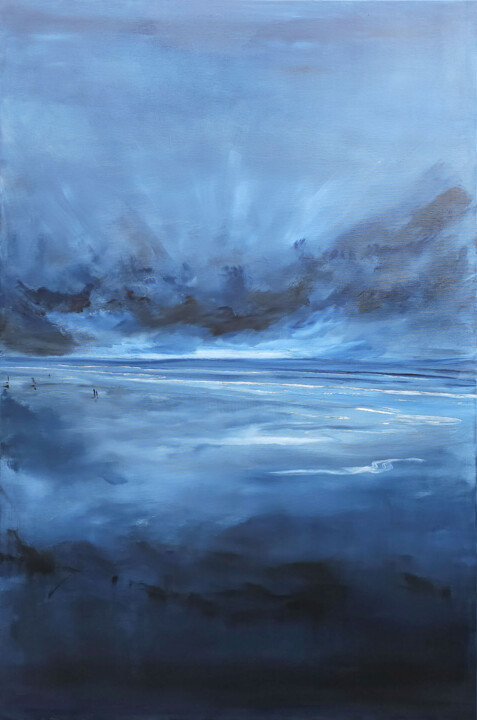 Malerei mit dem Titel "Radiant Sky" von Sophia Kühn, Original-Kunstwerk, Acryl Auf Keilrahmen aus Holz montiert