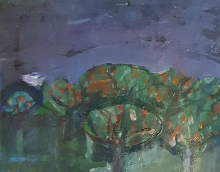 Pintura titulada "LE PETIT VERGER DE…" por Mchartrie, Obra de arte original, Acrílico
