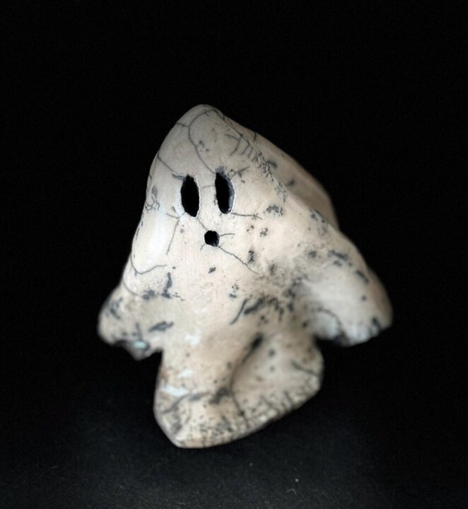 Sculpture intitulée "Fantôme raku" par Cha., Œuvre d'art originale, Céramique