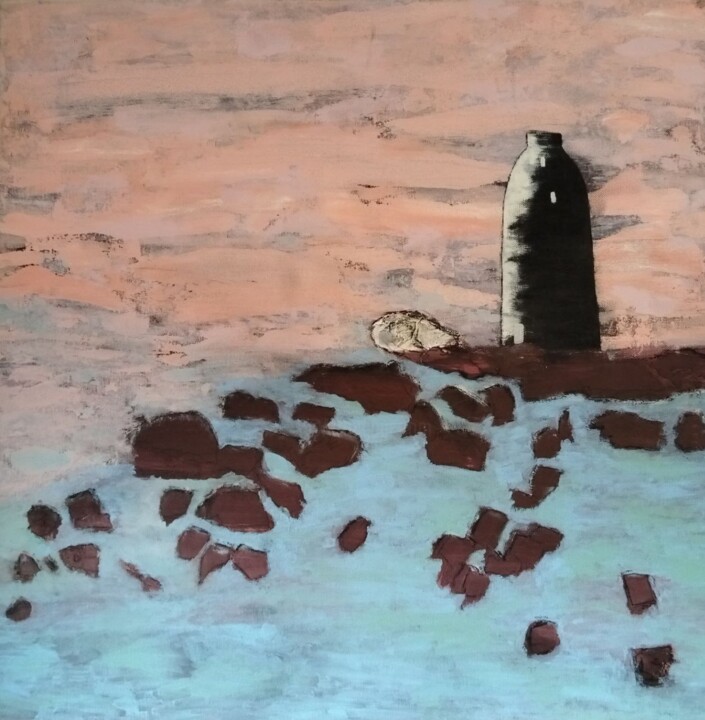 Башня 绘画, 27.6x27.6 in