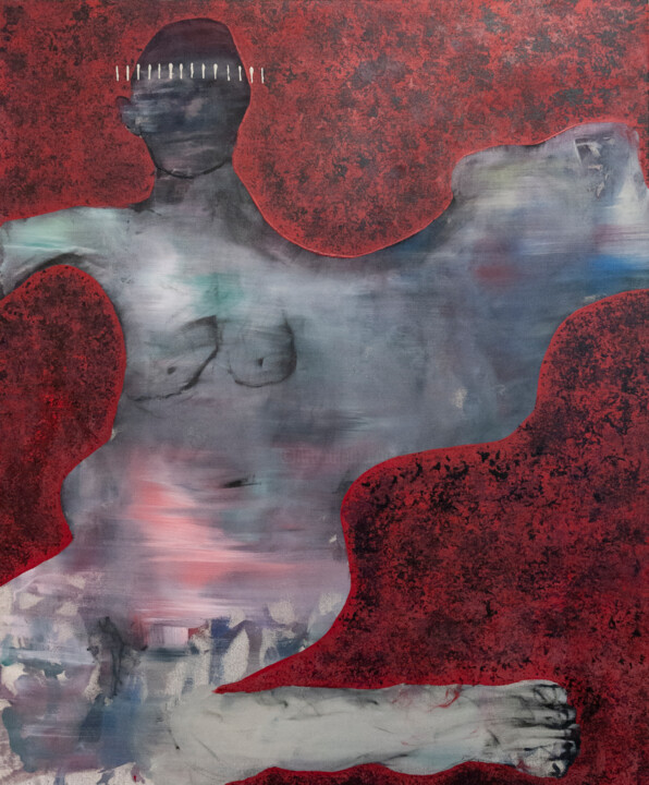 Painting titled ""bodybag"" by Marc E. Des Rosiers, Original Artwork, Acrylic