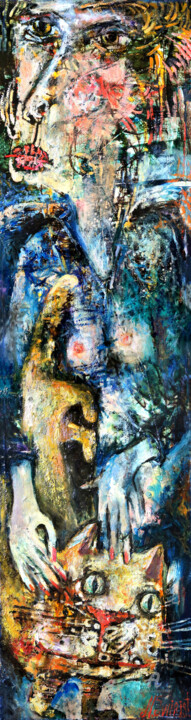 Queen and King 绘画, 58.9x15.8 in