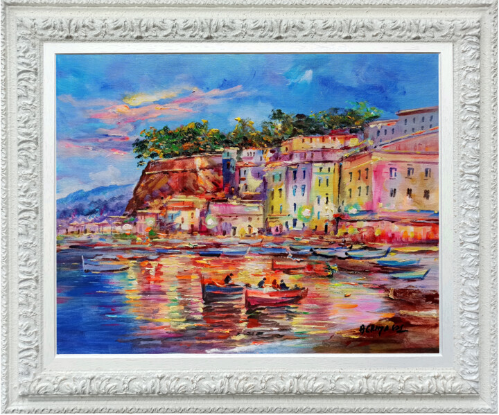 Peinture intitulée "Light reflections -…" par Alfredo Grimaldi, Œuvre d'art originale, Huile Monté sur Châssis en bois