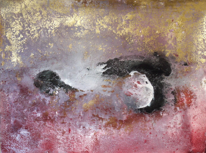 Peinture intitulée "Raku Yaki #8" par Mirabelle, Œuvre d'art originale, Acrylique