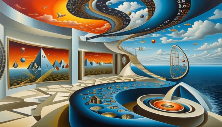 Arts numériques intitulée "Duality of Space" par Danyel Carinzia, Œuvre d'art originale, Peinture numérique