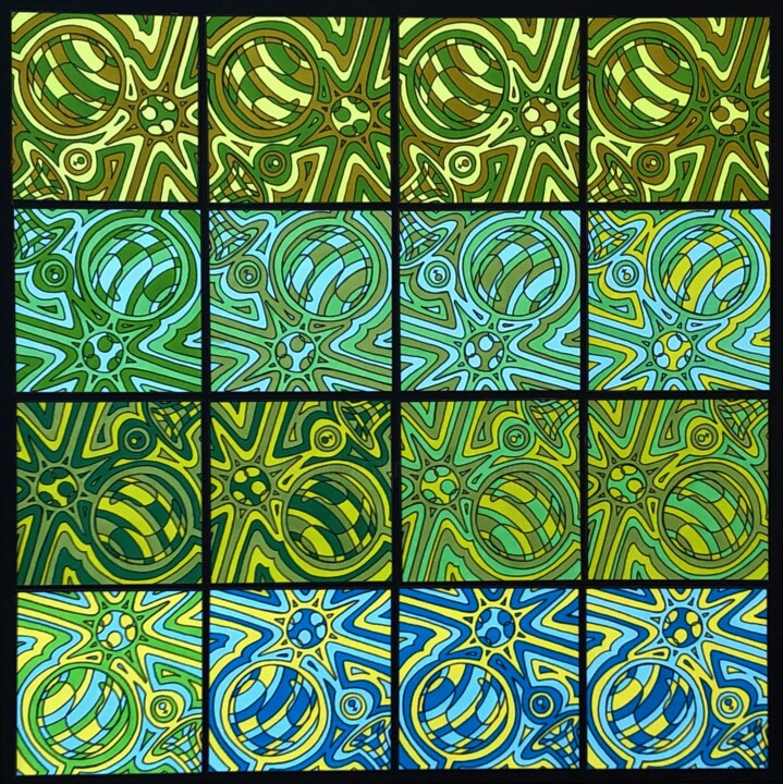 multi'vert en alexandrin quantique 25/64 Рисунок, 15,8x15,8 in