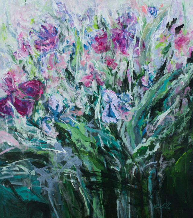 Dancing Petals in Spring 绘画, 31.5x27.6 in