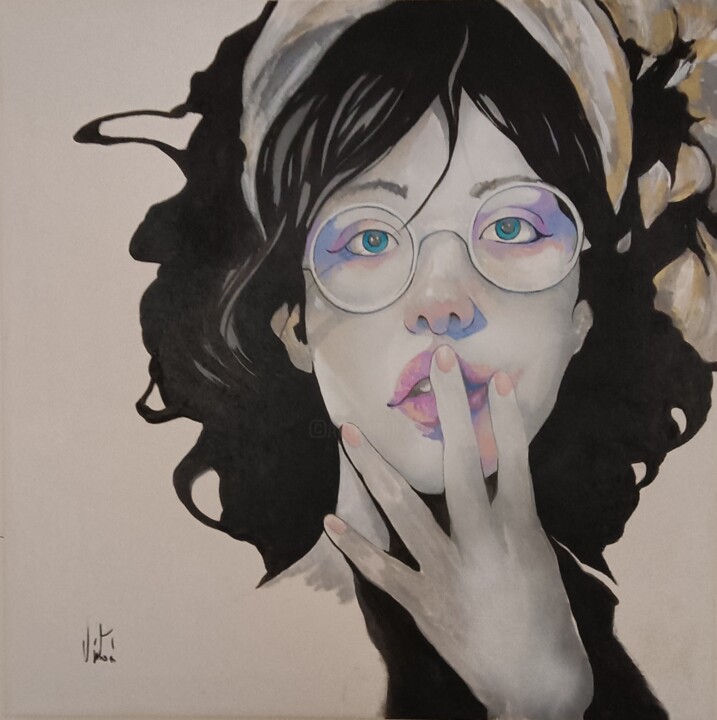 Attrazione astratta 绘画, 27.6x27.6 in