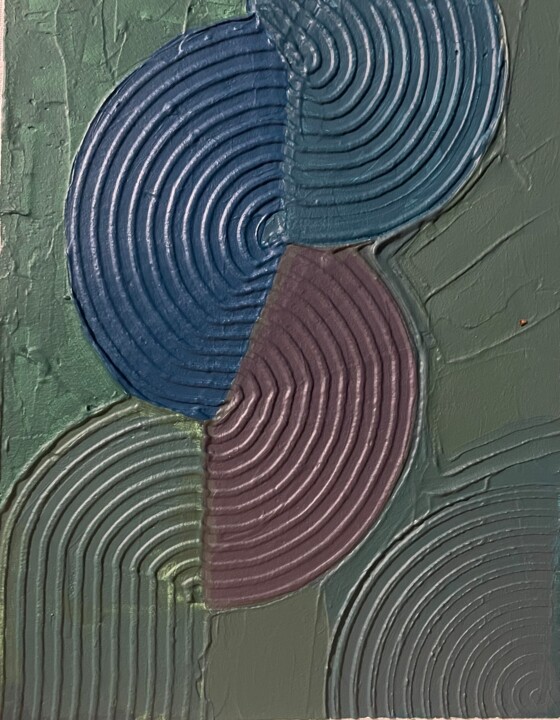 Horizons Entrelacés 绘画, 11.8x9.5 in