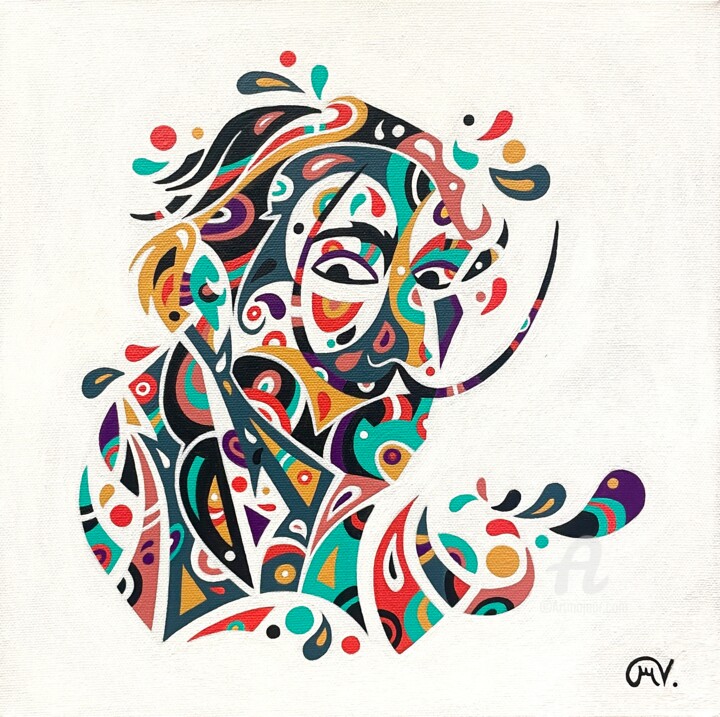 DALI RAINBOW 绘画, 11.8x11.8 in