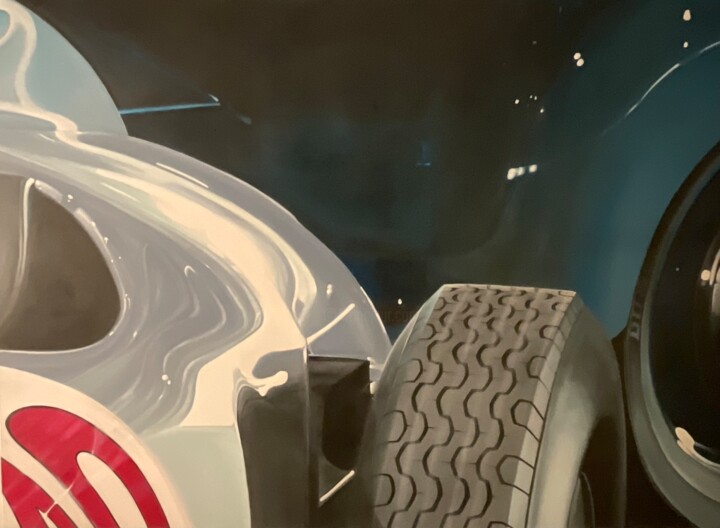 MERCEDES-BENZ GRAND PRIX RACING CAR COURSE w 165 绘画, 45.7x63.8 in
