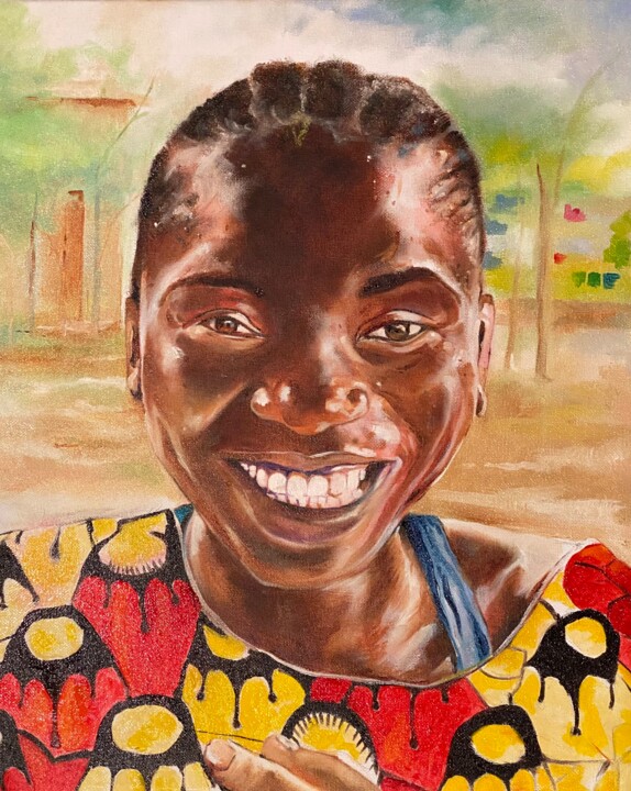 Rischna de Mouyondzi au Congo 绘画, 19.7x15.8 in
