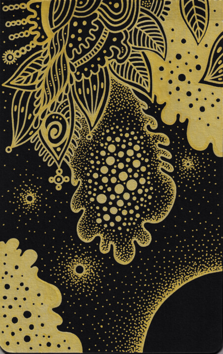 Other Worlds n.8 - Space Flora Painting, 8x5 in