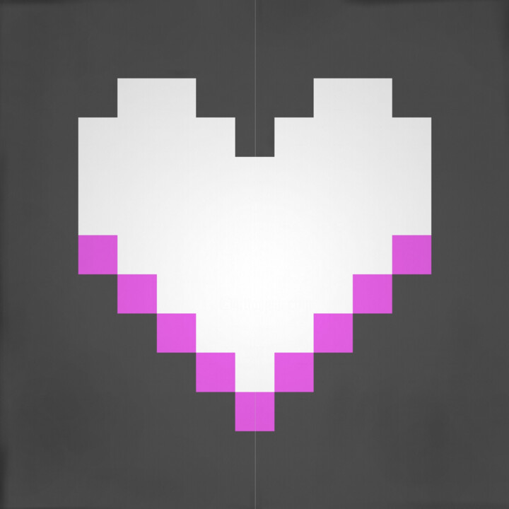 'Heart Dots 绘画, 76.4x76.4 in