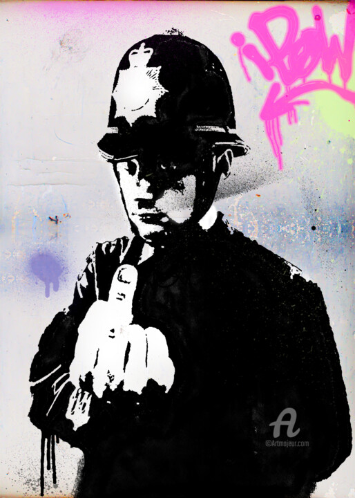 POLICE MIDDLE FINGER 数字艺术