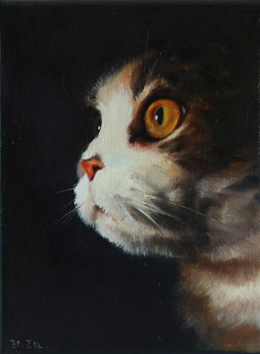 Peekaboo V Painting, 7.9x5.9 in