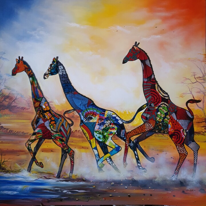 コラージュ,  48x48 in 