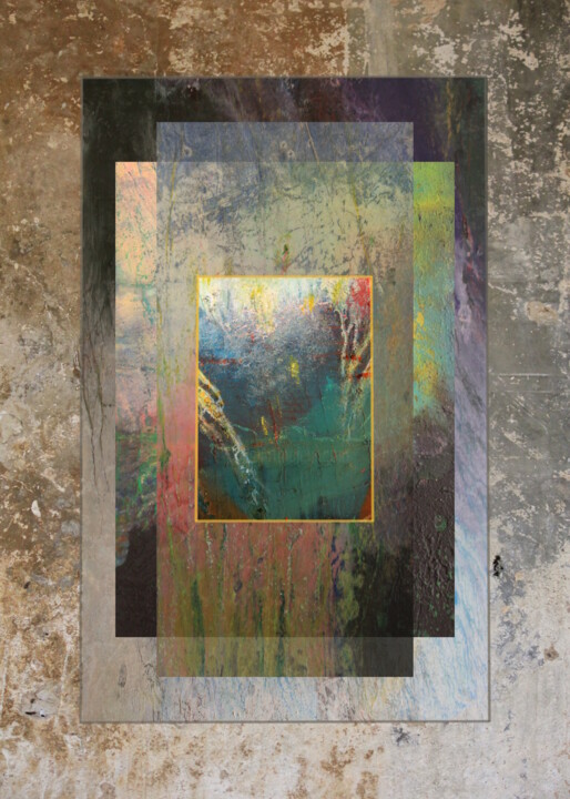 Photographie intitulée "Terre 7" par Dominique Comolet, Œuvre d'art originale, Photo montage Monté sur Aluminium