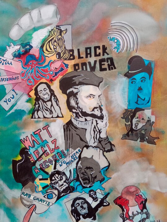 Graffitis à Saint Malo 绘画, 27.6x19.7 in