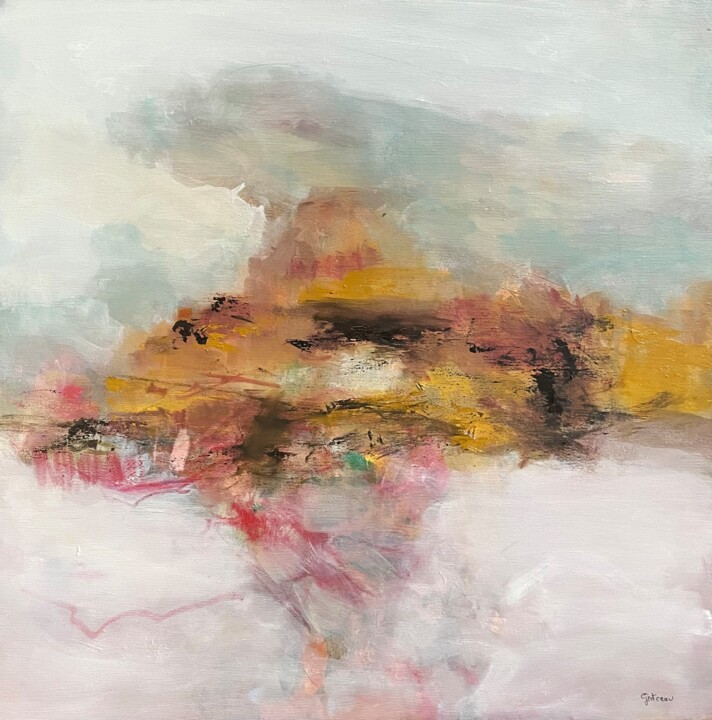Une ile 绘画, 23.6x23.6 in