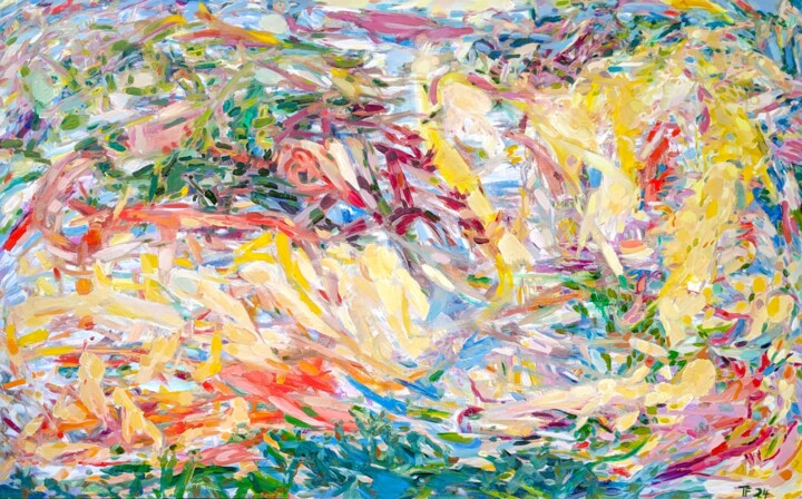Dance of death in the Mediterranean -Totentanz im Mittelmeer 绘画, 43.3x63.4 in