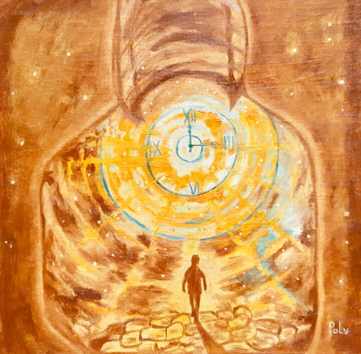 From the past to the future, philosophy of life 绘画, 19.5x19.9 in