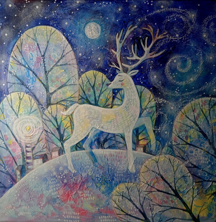 Winter's Tale 绘画, 15.8x15.8 in