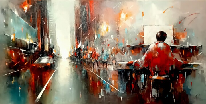 绘画,  19.7x39.4 in 