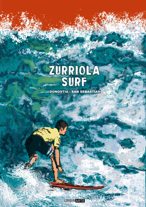 Zurriola Surf 数字艺术, 23.4x16.5 in