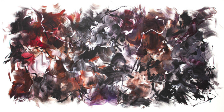 Painting titled "Constellations" by Paresh Nrshinga F R S A, Original Artwork, Acrylic Mounted on Wood Stretcher frame