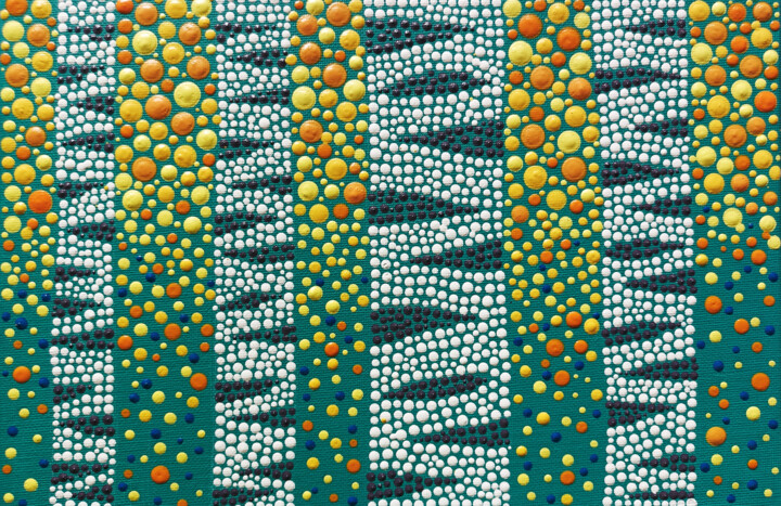 Aspen Trees Forest Painting, 7.5x11.4 in