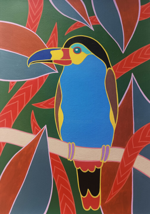 Tropical Eden n.14 绘画, 16.5x11.5 in