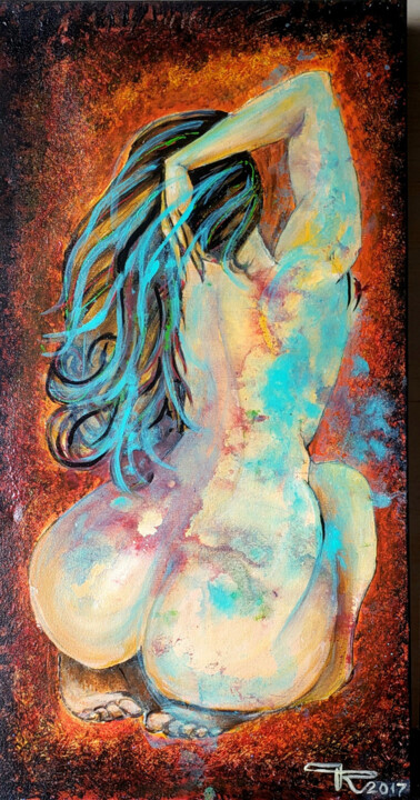 Juliette, Nude, 绘画, 12.2x24.4 in