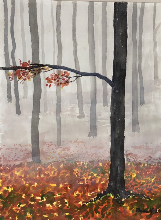 Herbstwald Pittura, 22,1x16,5 in