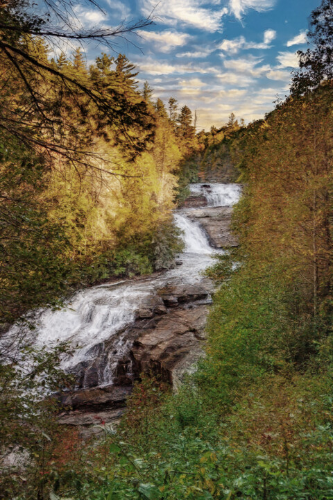 Digital Arts titled "Triple Falls" by Photospoon, Original Artwork, Digital Photography