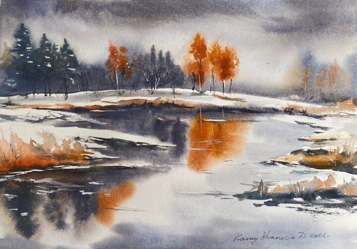 Сold autumn Картина, 10,2x14,2 in