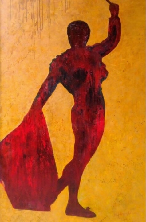 Painting titled "Torero" by Alex Goldfinch, Original Artwork, Oil