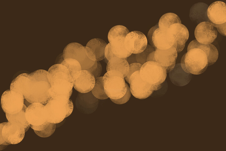 Peachy Mocha Mousse Circles - Print 数字艺术, 23.6x35.4 in