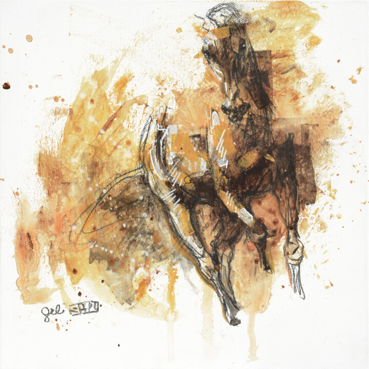Nu Equine 158 绘画, 11.8x11.8 in