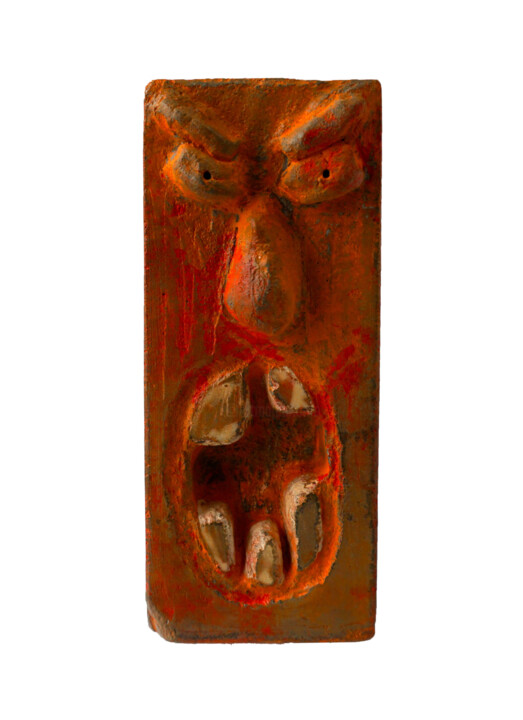 TALUCA BRUTALIST FACE 雕塑, 8.7x3.5 in