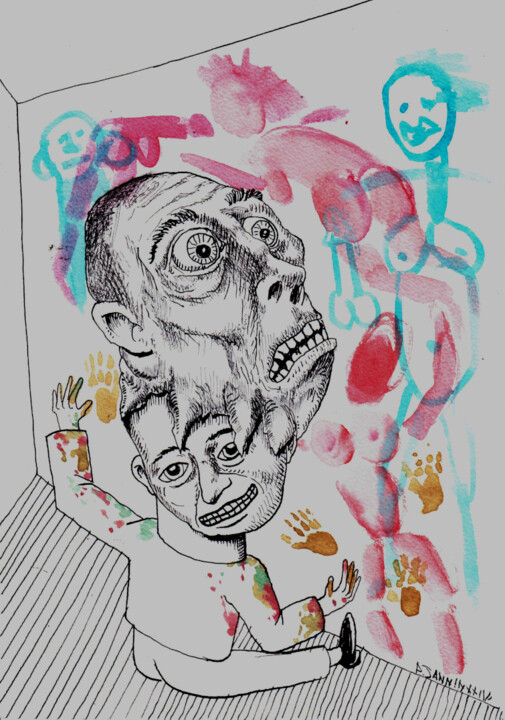 Le mur du con Disegno, 11,7x8,3 in
