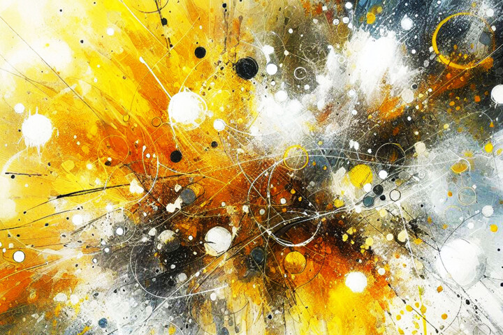 Dynamische Farbexplosion #15 绘画, 39.4x59.1 in