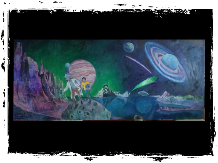 Приключения Рика и Морти Schilderij, 39,4x787,4 in