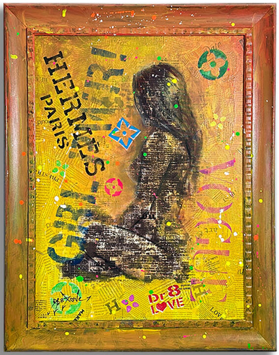 Peinture intitulée "Hermes Girl" par Dr8love, Œuvre d'art originale, Acrylique Monté sur Châssis en bois