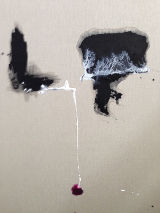 Ode à Soulages 1 Schilderij, 57,5x44,9 in