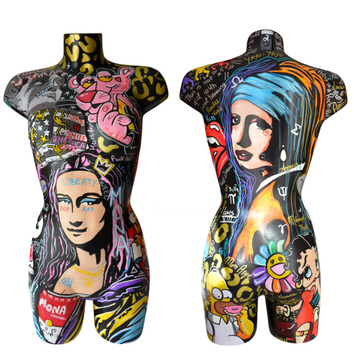 绘画 标题为“Monnalisa Pop Art p…” 由Antonella Castrovillari, 原创艺术品, 丙烯
