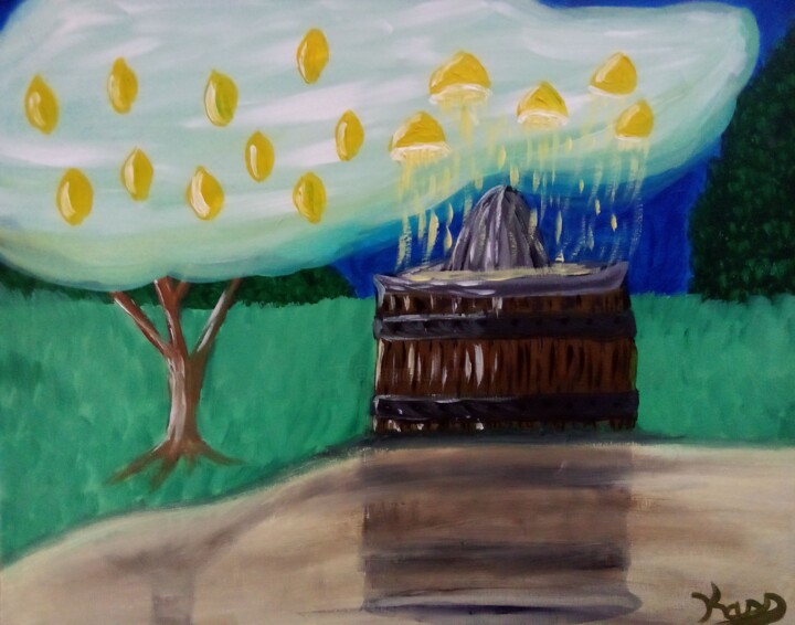Pressoir à citron 绘画, 15.8x19.7 in