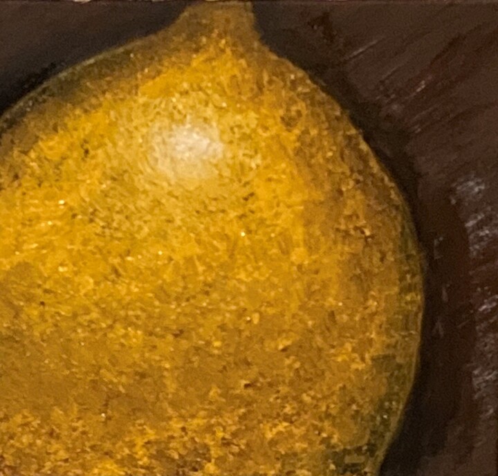 Nature morte citron dans la nuit 绘画, 11.8x11.8 in