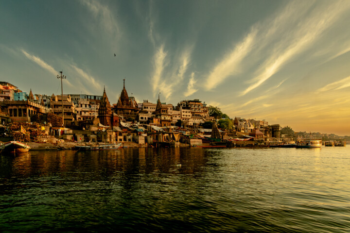 Benarés desde el Río Ganges Fotografie